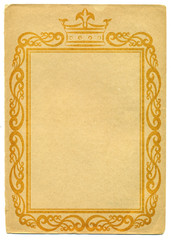 old paper with royal frame