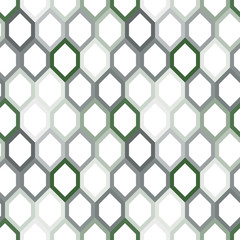 Gray and green hexagons pattern.