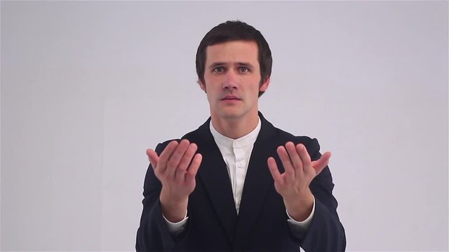 Businessman disappointed unsuccessful project. gesture
