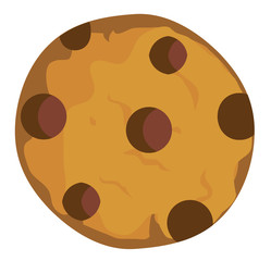 Vector Chocolate Chip Cookie