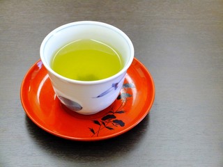Green tea from Japan in a cup