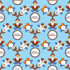 seamless pattern with Christmas decorations