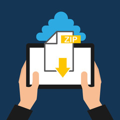 download digital data icons vector illustration design