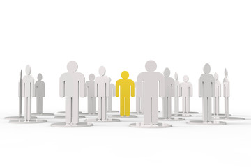 People symbol Team Leader concept isolated on white background