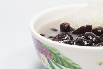 Dessert sticky rice black beans
Sweet Sticky Rice & Black Beans in Coconut Milk on white background