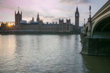 Sunset over Houses of Parliament