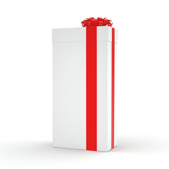 3D rendering White gift box