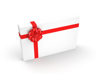 3D rendering White gift box