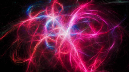 Naklejka premium Red and blue power glow