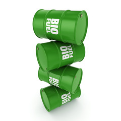 3D rendering barrels of biofuels