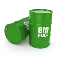 3D rendering barrels of biofuels