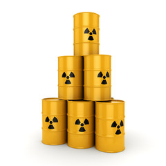 3D rendering radioactive barrels © apopium
