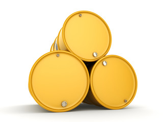 3D rendering radioactive barrels © apopium