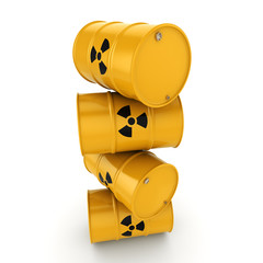 3D rendering radioactive barrels © apopium