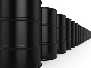 3D rendering black barrels