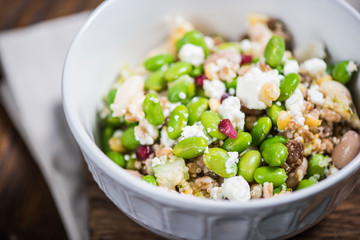 Superfood salad, healthy eating