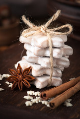 Christmas cookies, spices and nuts