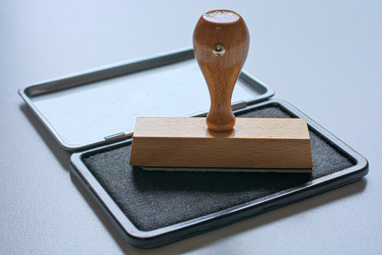 Stempel mit Stempelkissen als Vorlage