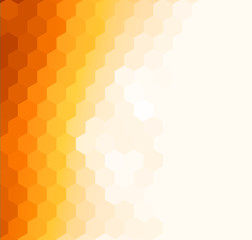 Abstract orange sunny background, vector mosaic design.
