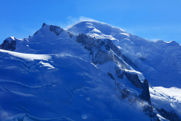 Mont Blanc (4810m) in Haute Savoie, France, Europe