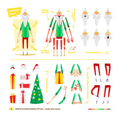 Santa Claus set for animation.