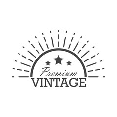 Vintage label design vector illustration. Template for you logo, letters and web design projects