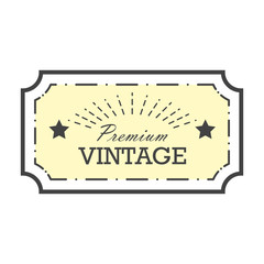 Vintage label design vector illustration. Template for you logo, letters and web design projects
