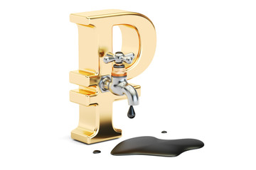 Russian oil concept, 3D rendering