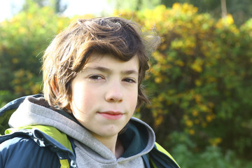 boy outdoor autumn portrait in the park © ulianna19970