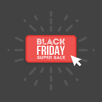 Black friday sale commerce vector illustration design. ouse click button