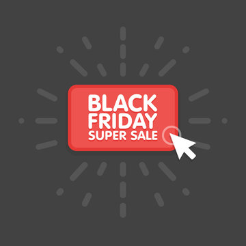 Black friday sale commerce vector illustration design. ouse click button
