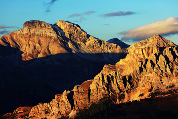 Autumn alpine landscape in the Dolomites, Italy, Europe