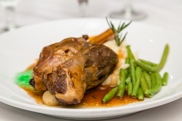 Lamb Shank and Green Beans