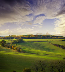 Fototapeta premium autumnal landscape - Europe, Czech Republic , Moravia, Kyjov