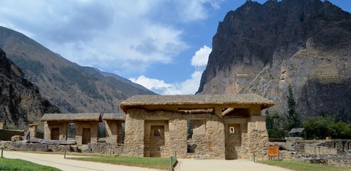 Fototapeta na wymiar Peru,Cusco,Ollantaytambo.Archaeological Park of Ollantaytambo.