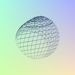 Wire-frame Design Element. Sphere