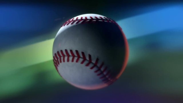  Slow-motion baseball in mid air animation 