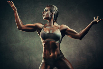 Fototapeta premium Strong sports woman