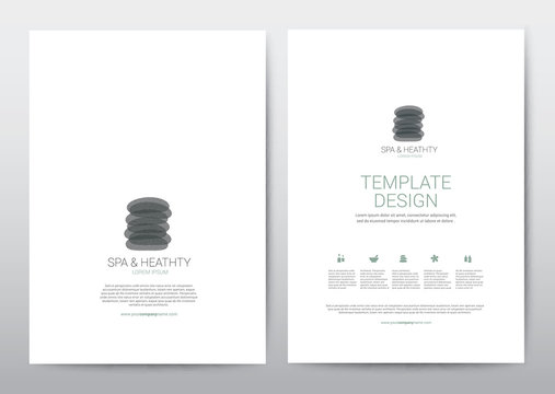 Spa Wellness Medical topic Template elements, Presentation, brochure