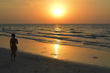 silhouette of a girl