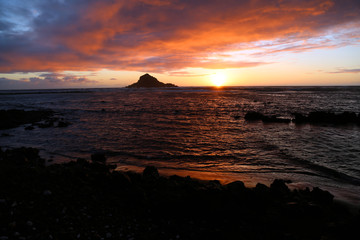 Fototapeta na wymiar Sunset, Hana, Maui
