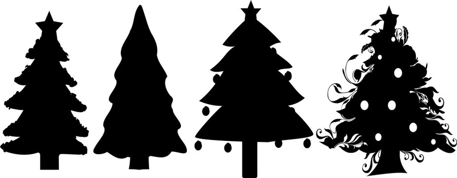 クリスマスツリーのシルエット Stock Vector Adobe Stock