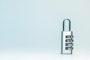 number padlock, security concept abstract