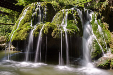 Bigar waterfall located in Romania, formed by an underground water spring witch spectacular falls into the Minis River