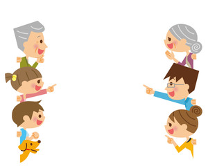 三世代家族　コピースペース