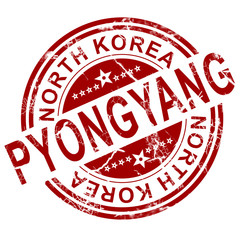 Red Pyongyang stamp