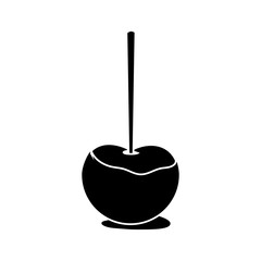 Obraz premium Sweet apple icon. Fair food snack carnival and festival theme. Isolated design. Vector illustration