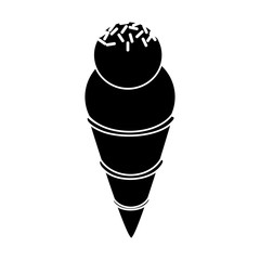 Ice cream icon. security system warning and protection theme. Isolated design. Vector illustration