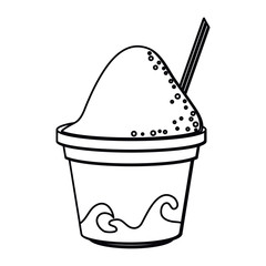 Ice cream icon. security system warning and protection theme. Isolated design. Vector illustration