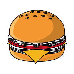 Hamburger icon. Fast food urban and american theme. Isolated design. Vector illustration